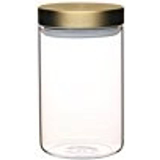 MasterClass Airtight Medium Glass Food Storage Jar with Brass Lid