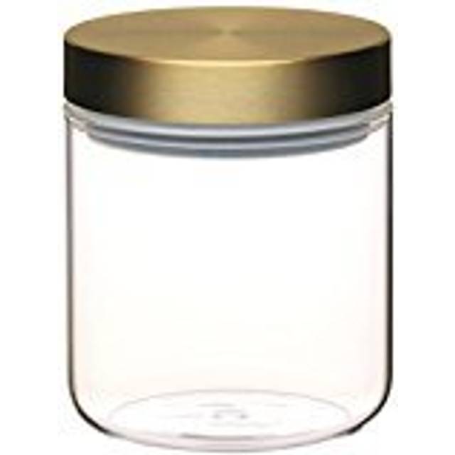 MasterClass Airtight Small Glass Food Storage Jar with Brass Lid