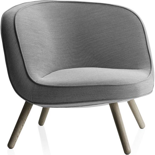 Fritz Hansen - VIA57™ Armchair - grau/Stoff Kvadrat Steelcut Trio 124/Gestell massive Eiche/BxHxT 98x78x91cm - grey (78.0 x 98.0 x 91.0cm)