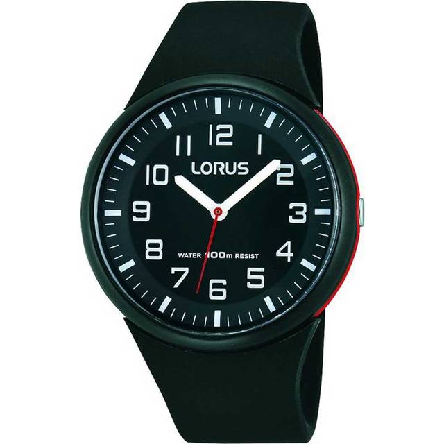 Lorus Fashion damklocka rostfritt stål och plast med silikonband, svart, Einheitsgröße, Fashion