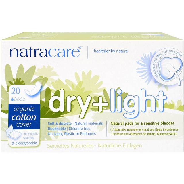 Natracare Organic Cotton Dry & Light Incontinence Pads - Pack of 20