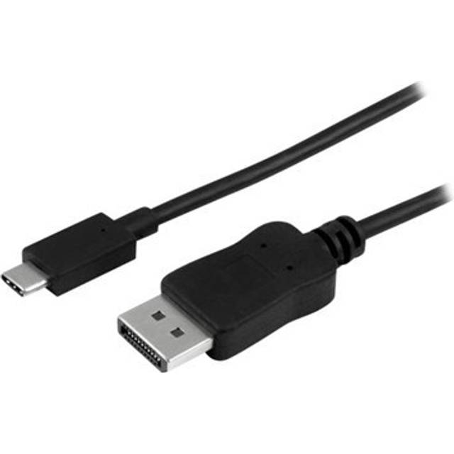 StarTech.com 3 ft/1 m USB C till DisplayPort 1.2 kabel 4K 60 Hz - USB-C till DisplayPort-adapterkabel HBR2 - USB Type-C DP Alt läge till DP Monitor Video-kabel - Fungerar med Thunderbolt 3 - Vit (CDP2DPMM1MW)