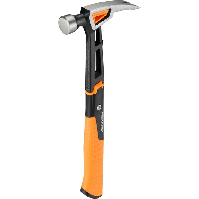 Fiskars 1020213 Anti Shock IsoCore Finishing Hammer 16oz Rip Claw 13.5 Inch