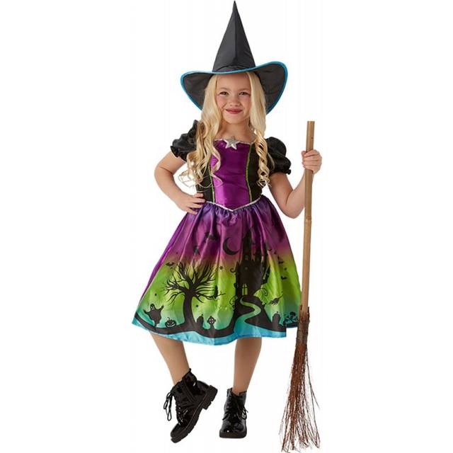 Witch girls fancy dress childrens halloween book day witches kids child costumes