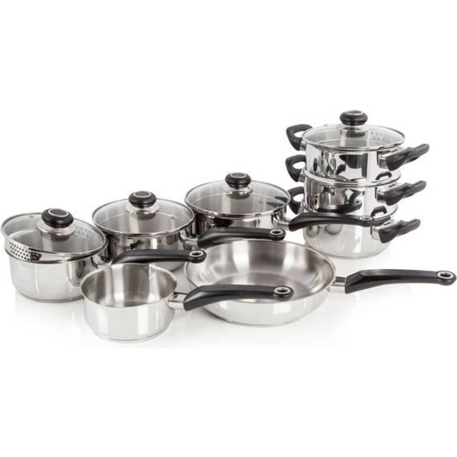 Morphy Richards Equip 8 Piece Stainless Steel Pan Set