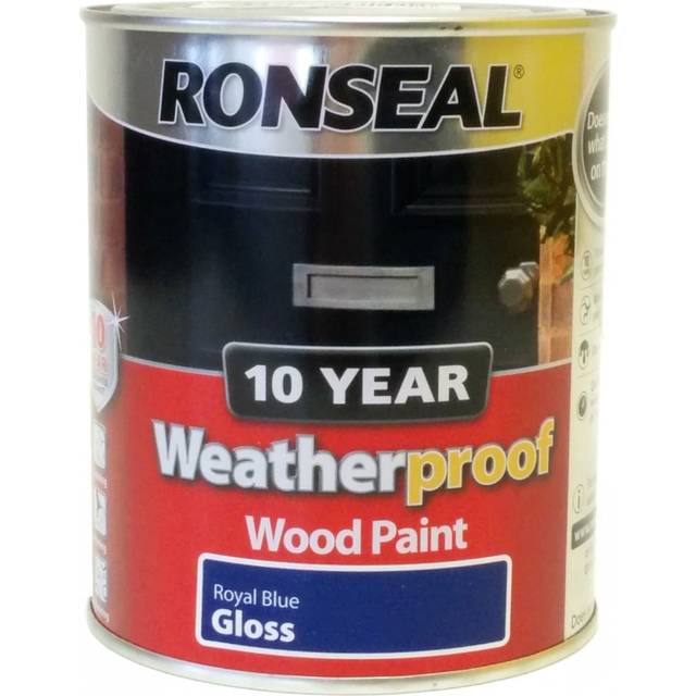 Ronseal 10 Year Weatherproof Exterior Wood Paint 750ml - SATIN Midnight Blue
