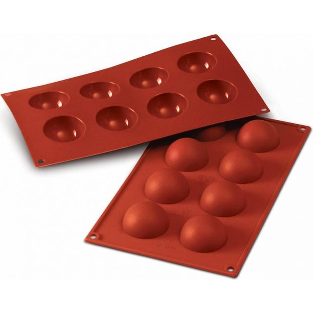 Silikonform kupoler 8 st - Röd (8x30 ml)