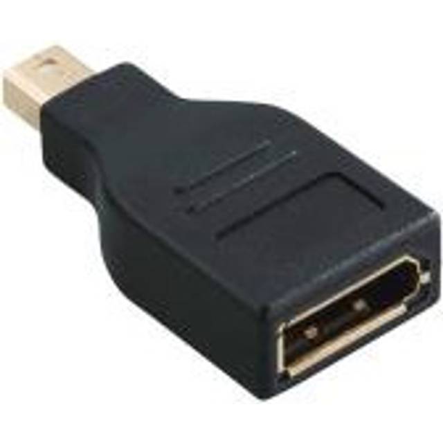 Hama Mini DisplayPort adapter Ultra HD (mini-DisplayPort-kontakt till HDMI-uttag) 4K Ultra HD, guldpläterad, dubbel skärmad, svart