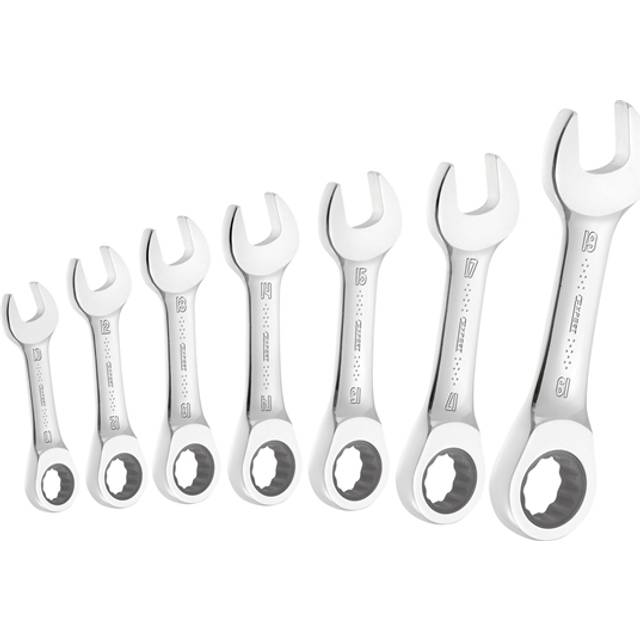 Britool - Expert E111104 Stubby Ratchet Spanner Set, 7 Piece BRIE111104B