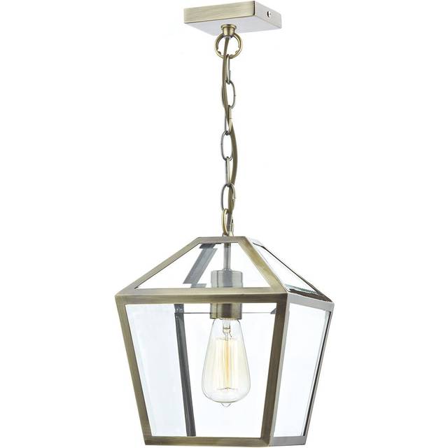 Dar Lighting Group Dar CHU0175 Churchill 1 Light Pendant Antique Brass