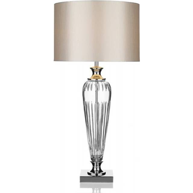 Dar Lighting Group Dar HIN4208 Hinton Table Lamp Crystal With Silver S