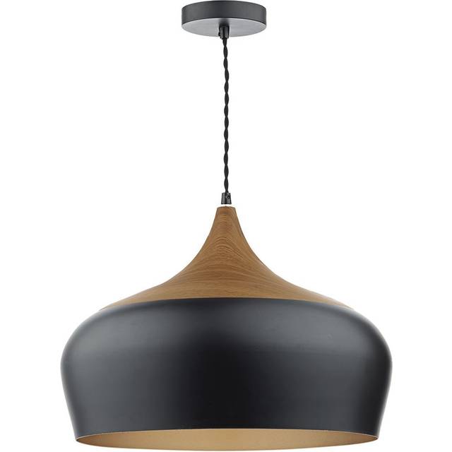 Dar Lighting Group Dar GAU8622 Gaucho 1 Light Pendant Black Large