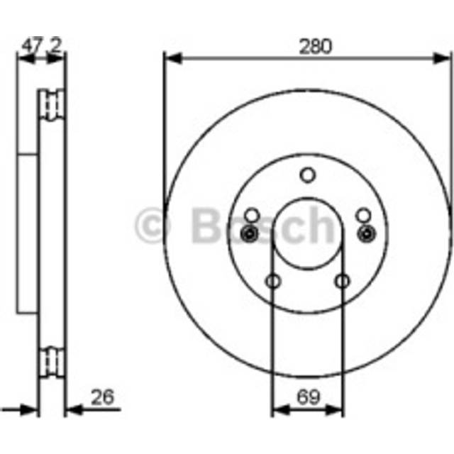 Bromsskiva BD1324 Bosch