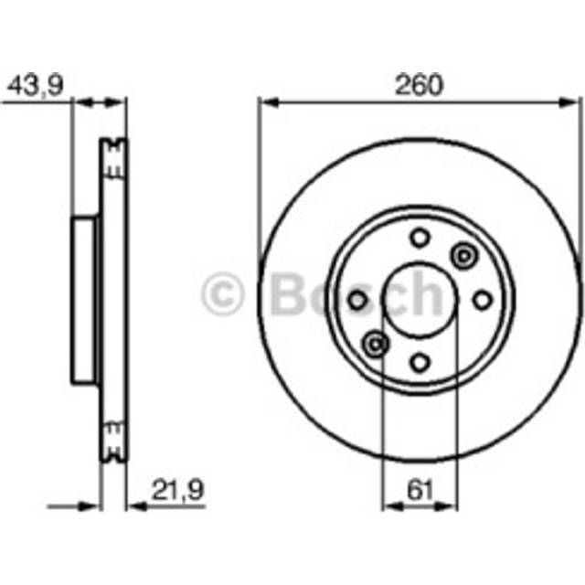 Brake Disc BD1033 Bosch BD1033