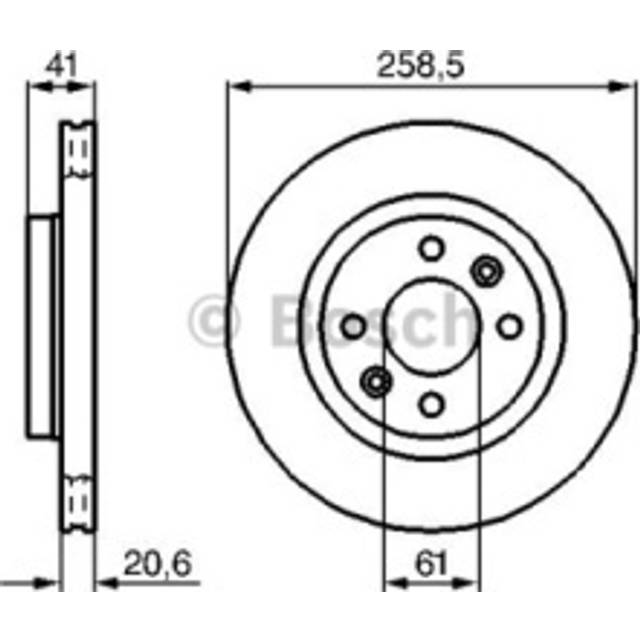 BOSCH Bromsskiva 0 986 478 124 259 20,6 4 100 ventilerad, ventilerad invändigt RENAULT: CLIO 2, MEGANE 2 Kombi, Kangoo I Express, DACIA: LOGAN MCV 2