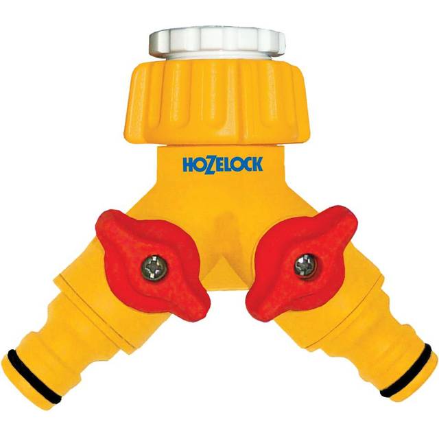 Hozelock Dual Control Hose Valve - Yellow & Red