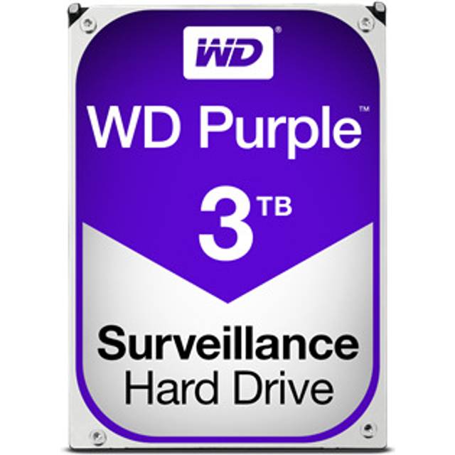 Western Digital Purple WD30PURZ SATA 6 Gb/s Intern Hårddisk, Lila, 3 TB