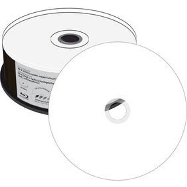 BD-R 25 GB 6 gånger skrivhastighet, heltäckande tryck (bläckstråleskrivare), helt metalliserad, 25 st. Cakebox