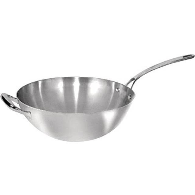 Vogue Tri Wall Wok Flat Base 300mm