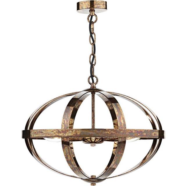 Dar Lighting Group Dar SYM0346 Symbol 3 Light Pendant Satin Chrome