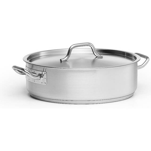 Kittel inkl lock, rostfritt, låg, 36 diameter cm, 11 liter