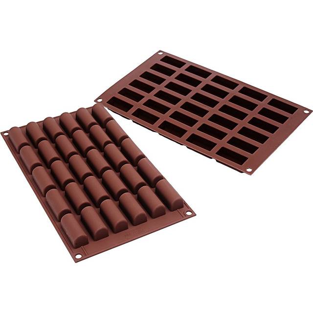 Silikomart 26.129.77.0065 SF 129 mini bok – silikonformat 44 x 18 H 20 mm, brun
