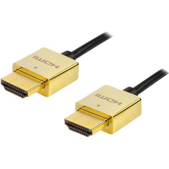 DELTACO prime ultratunn HDMI-kabel guldpläterad, 2m (HDMI-1042-K)