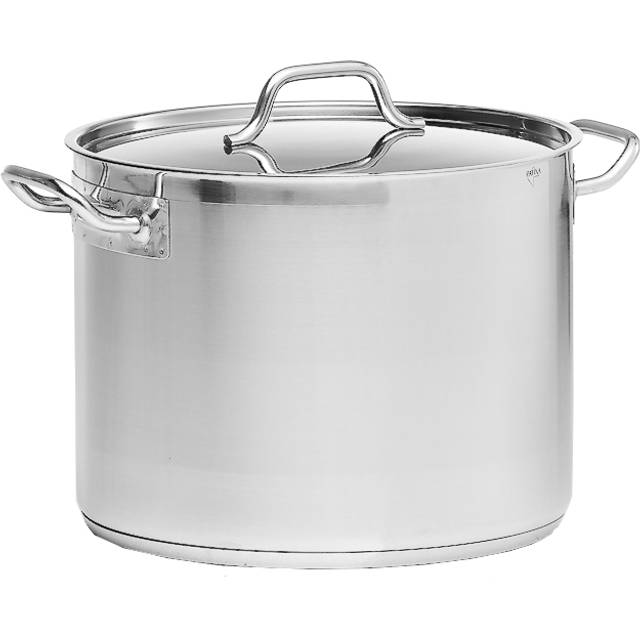 Kittel inkl lock, rostfritt, hög, 34 diameter cm, 24 liter