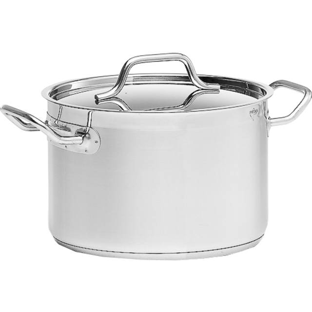 Kittel inkl lock, rostfritt, mellan hög, 24 diameter cm, 7 liter