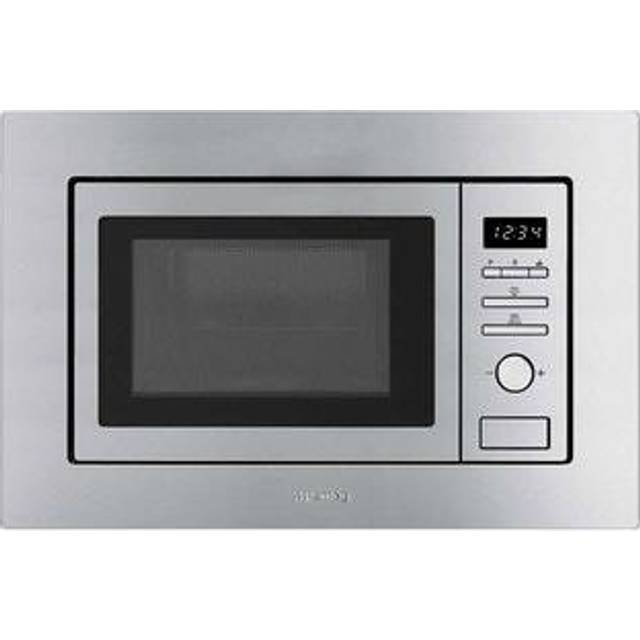 Smeg FMI017X 17 Litre 39cm High, Built In Small Microwave With Grill - Stainless Steel