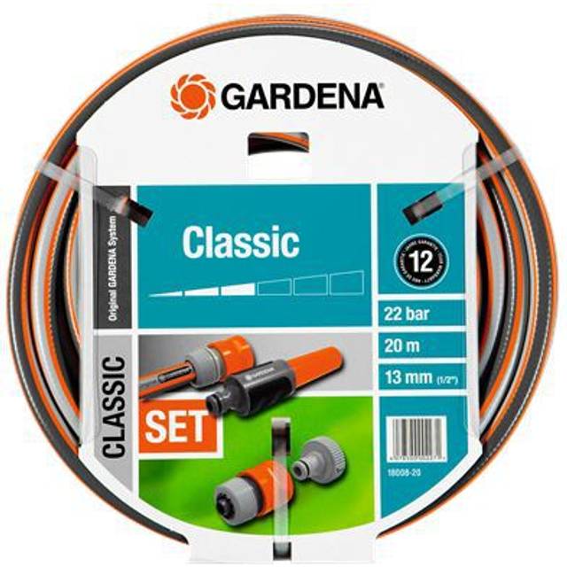 Gardena Classic Durable Hose, 20m, 13mm (1/2inch), UV Resistant, 22 Bar Pressure
