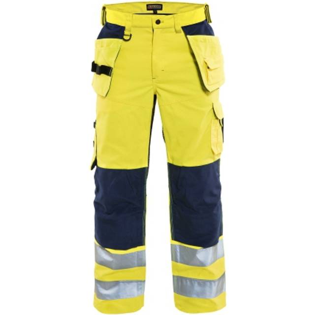 Blaklader 156518115389C60 arbetsbyxor med hög viskoseffekt, orange med hög viskos/marinblå, storlek C60