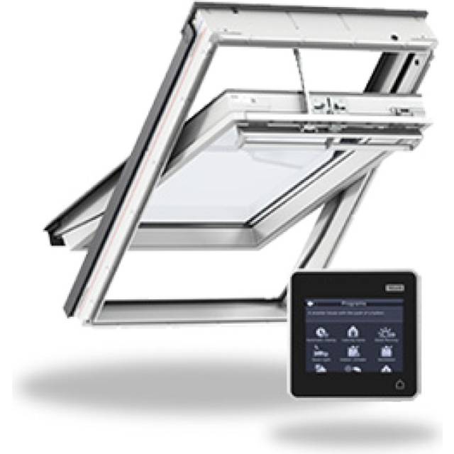 VELUX GGL PK08 207021U White Centre Pivot Electric Window INTEGRA - 94 x 140cm
