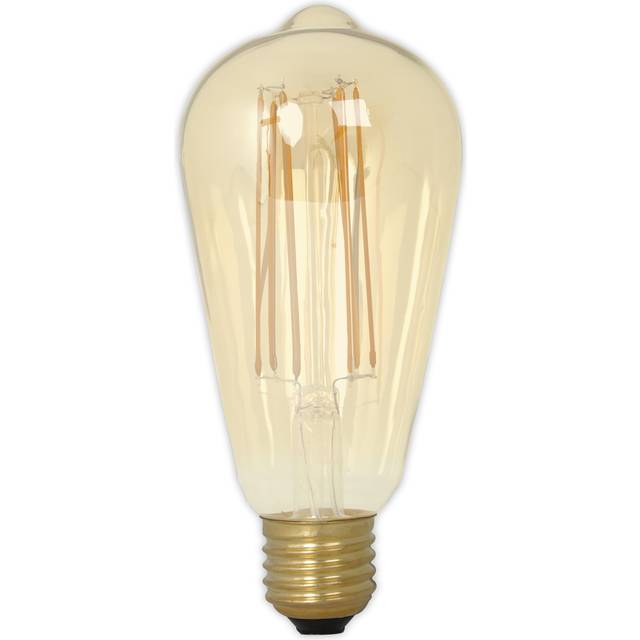 Calex LED Bulb E27, Vintage Filament 3.5 W Light Bulb, Decorative Retro Bulb, ST64 Edison Bulb, Dimmable, Warm White Light