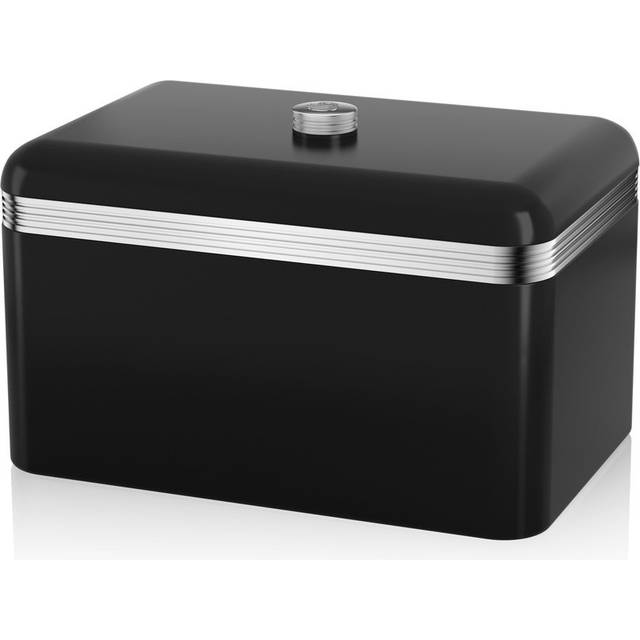 Swan Retro Bread Bin Black