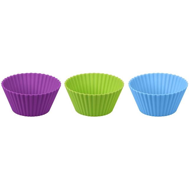Dr. Oetker silikonmuffinsformar, 1 x 12 set, grå, röd