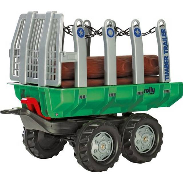 Timber Trailer Green & 5 Logs - Rolly