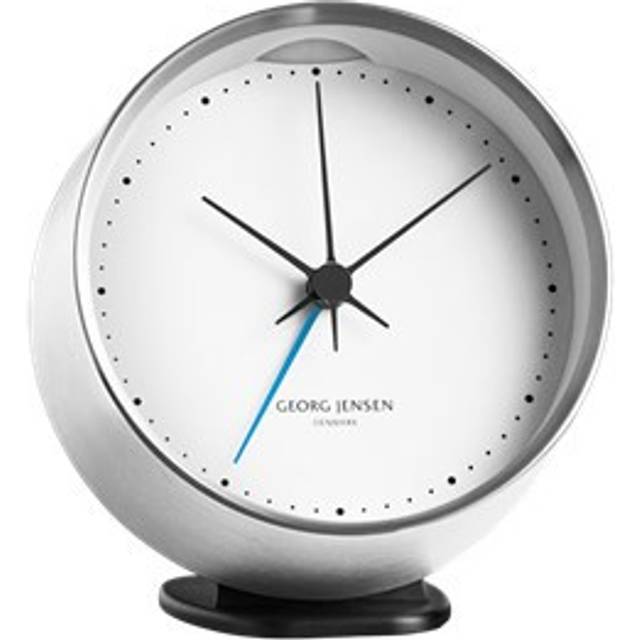Georg Jensen Koppel tabletop clock 10 cm white-stainless steel