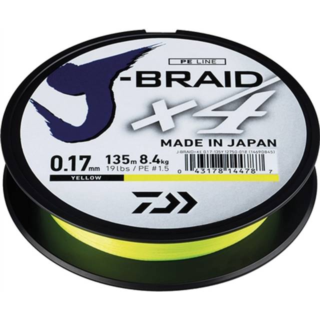 Daiwa J-Braid X4 0.25mm 135m Yellow -