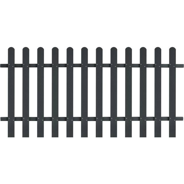 vidaXL Picket Fence WPC 200x100 cm - Grey