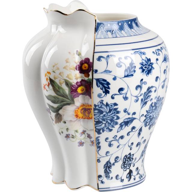 Seletti - Hybrid Vase - Melania - Krukor &amp; vaser - Ctrlzak - Mönstrad,Vit