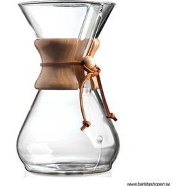 8Cup Wood Neck Coffee Maker Clear
