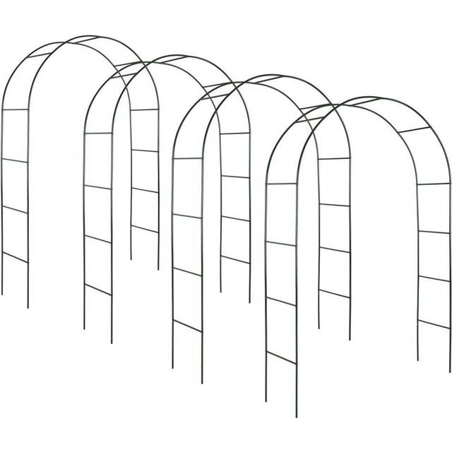 Tectake 4 Garden Arches Approx. 240cm Green, Green