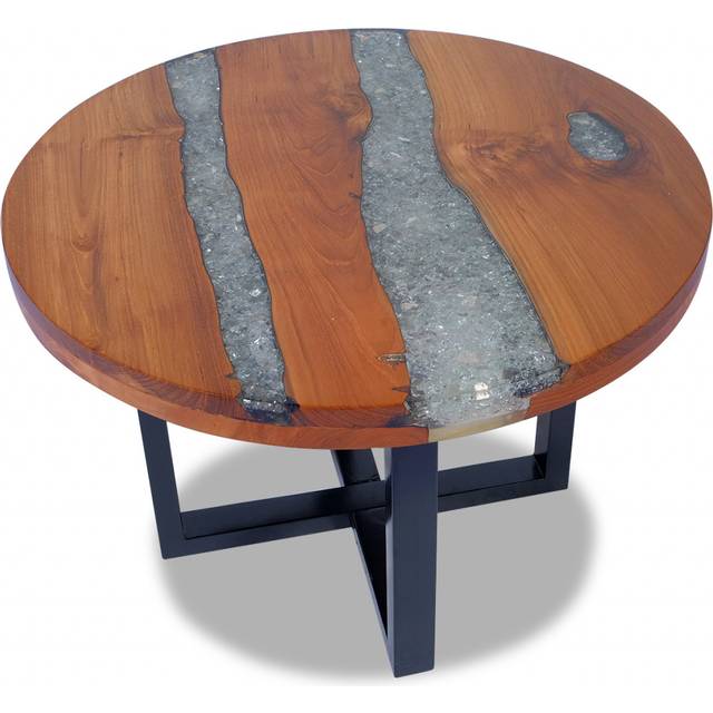 vidaXL Coffee Table Teak Resin 60 cm - Multicolour