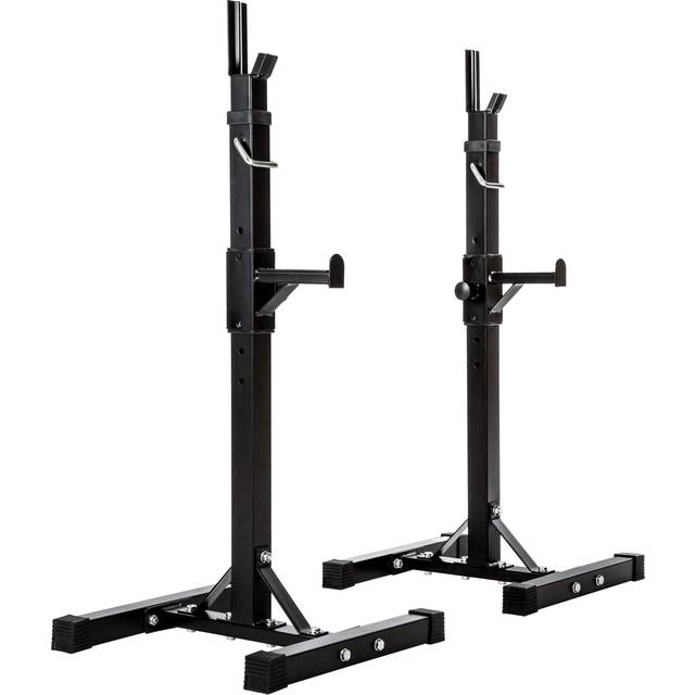 Tectake Squat Rack For Barbell Black, Black