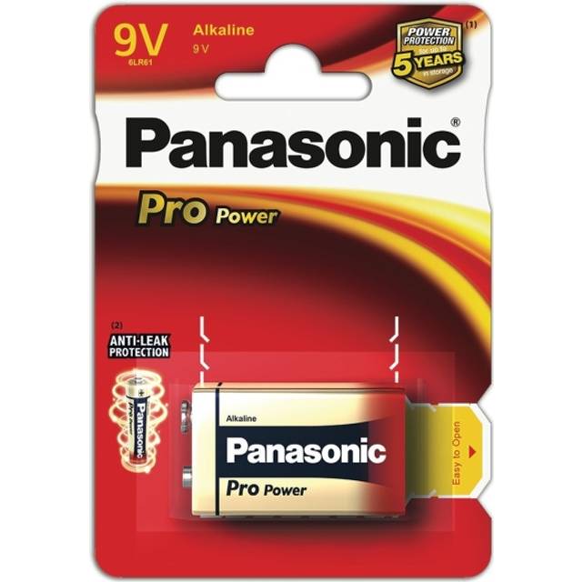 Panasonic Pro Power 9V PP3 6LR61 Battery | 1 Pack