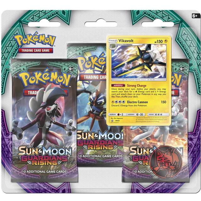 Pokemon Sm Guardians Rising 3-Pack Blister: Vikavolt