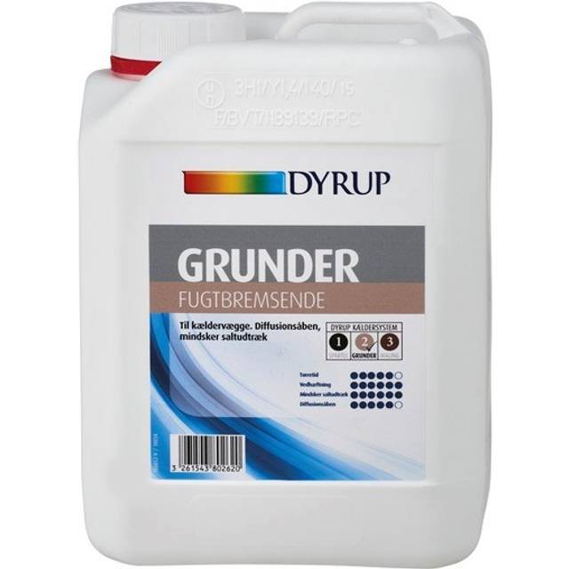 Dyrup Fugtbremsende Kælder Grunder - 2,50lt ✓ På lager - klar til levering og afhentning