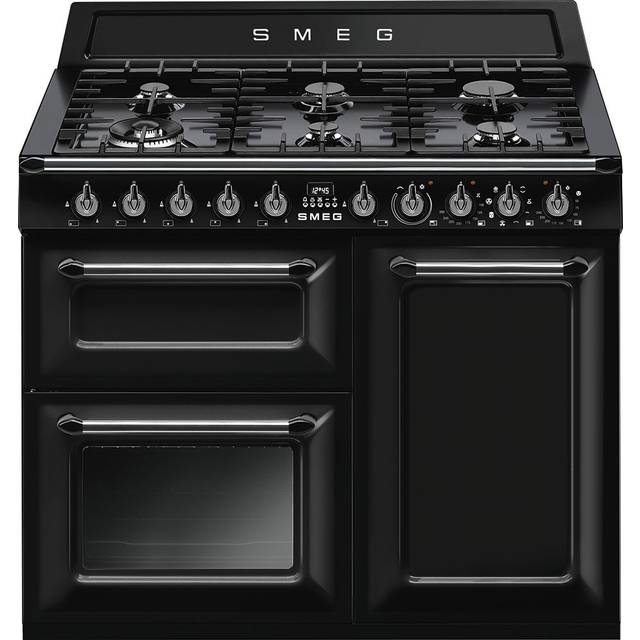 Smeg TR103BL 100cm Victoria Dual Fuel Range Cooker - BLACK