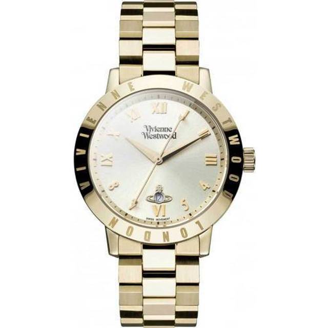 Vivienne Westwood Bloomsbury Quartz Gold Dial Gold PVD Stainless Steel Ladies Watch VV152GDGD